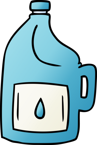 Bir insan tarafından çizilmiş büyük bir içki şişesinin gradyan karikatürü.