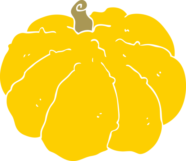 Bir insan tarafından çizilmiş düz renk çizgi film kabağı