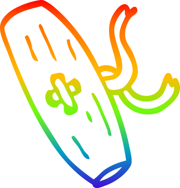 bir çizgi film çiziminin gökkuşağı gradyanı bir insan tarafından çizilmiştir