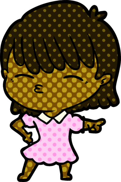 Bir insan tarafından çizilmiş karikatür kadın.