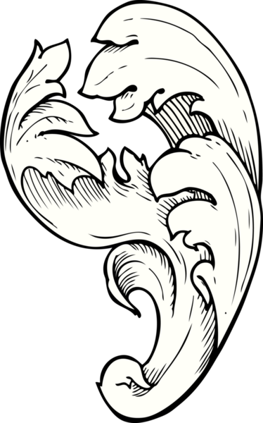 Geleneksel el, bir insan tarafından çizilmiş çiçek girdabı.