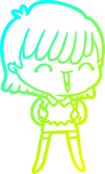 Bir insan tarafından çizilmiş bir karikatür kadın çizimi.