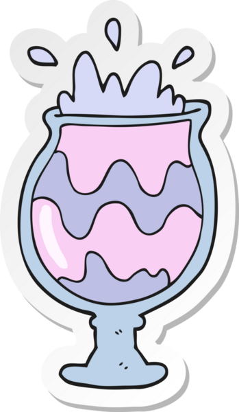 Bir insan tarafından çizilmiş garip bir karikatür çıkartması.