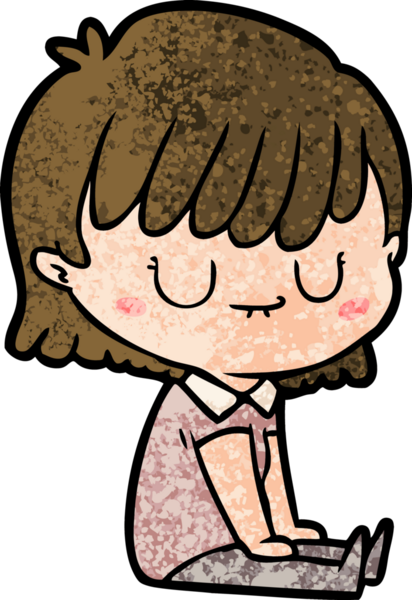 Bir insan tarafından çizilmiş karikatür kadın.