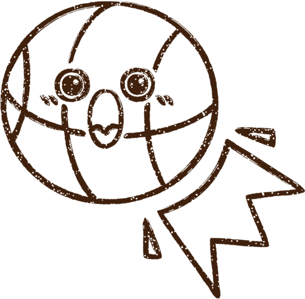 Basketbol Kömürü Bir insan tarafından çizilmiş