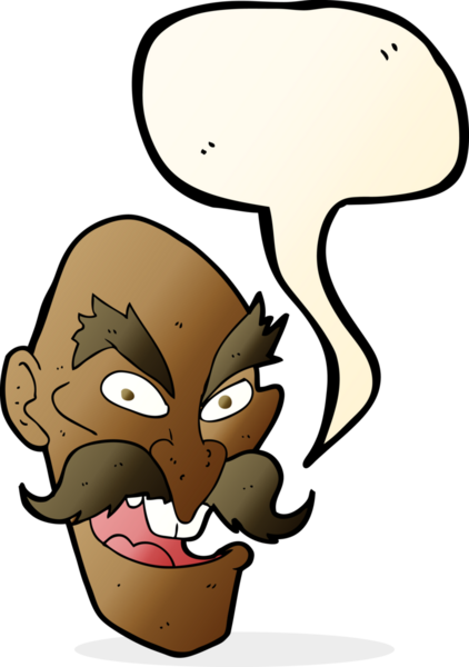 Bir insan tarafından çizilmiş konuşma baloncuğuyla yaşlı bir adamın suratını karala.