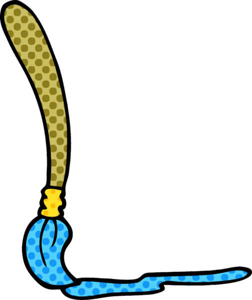 Bir insan tarafından çizilmiş karalama boya fırçası.