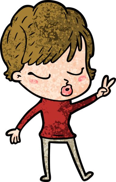 Bir insan tarafından çizilmiş gözleri kapalı çizgi film kadını.