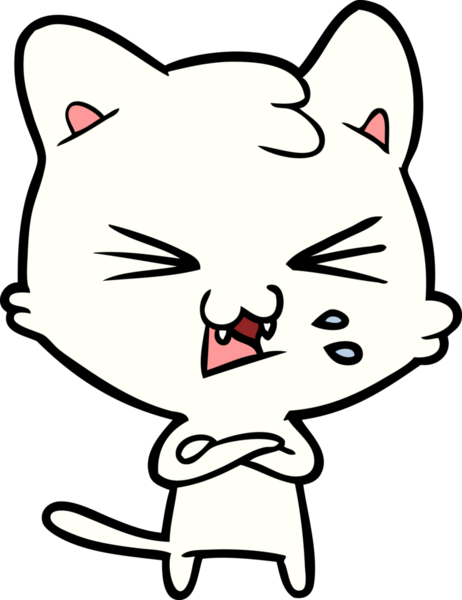 Bir insan tarafından çizilmiş kedi tıslaması.