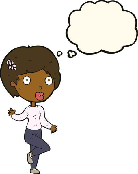 Bir insan tarafından çizilmiş düşünce balonlu bir karikatür.