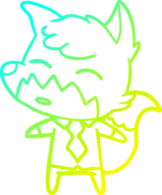 Bir insan tarafından çizilmiş bir tilki çizgi çizimi.