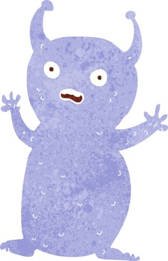 Bir insan tarafından çizilmiş komik küçük uzaylı çizgi filmi.