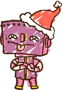 Bir insan tarafından çizilen Şenlikli Robot Tebeşiri