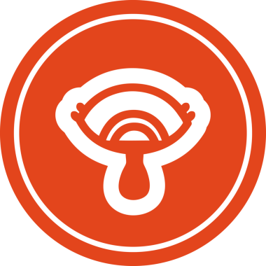 Bir insan tarafından çizilmiş mistik göz ağlayan kan dairesel simgesi.