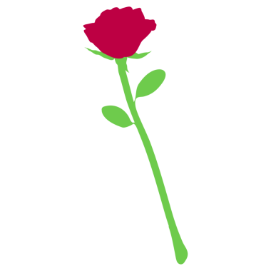 Bir insan tarafından çizilmiş tek bir gül