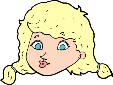 Bir insan tarafından çizilmiş güzel bir kadın çizgi filmi.