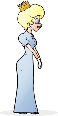 Bir insan tarafından çizilmiş karikatür prensesi