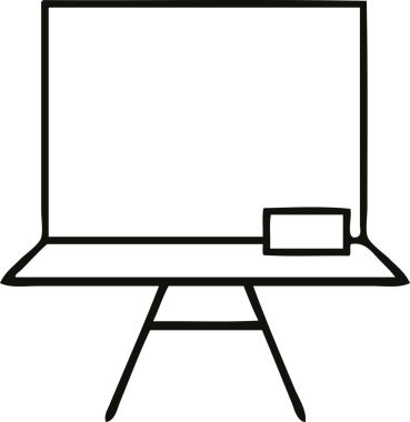 Bir insan tarafından çizilmiş beyaz bir karikatür.