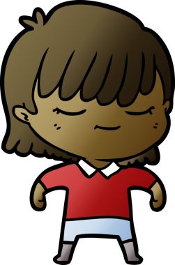 Bir insan tarafından çizilmiş karikatür kadın.