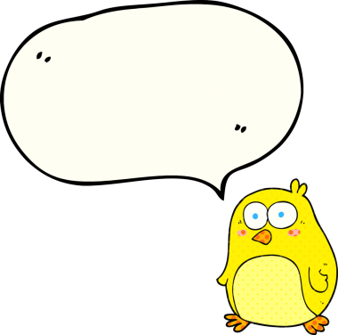 Bir insan tarafından çizilmiş serbest çizilmiş çizgi roman konuşma balonu çizgi film kuşu