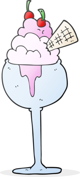 Bir insan tarafından çizilmiş karikatür dondurması.