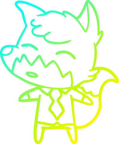 Bir insan tarafından çizilmiş bir tilki çizgi çizimi.