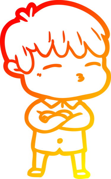 Bir insan tarafından çizilmiş, çizgi film karakteri meraklı bir çocuk çizimi.