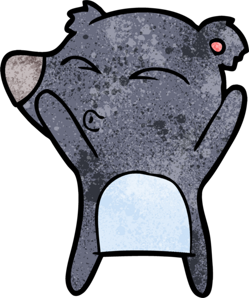 bir insan tarafından çizilmiş bir karikatür ıslık ayısı