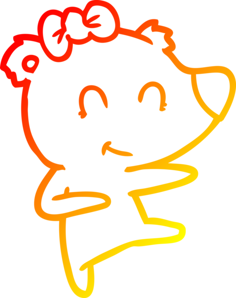 Bir insan tarafından çizilmiş dişi ayı karikatürü.