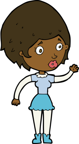 Bir insan tarafından çizilmiş karikatür kadın.