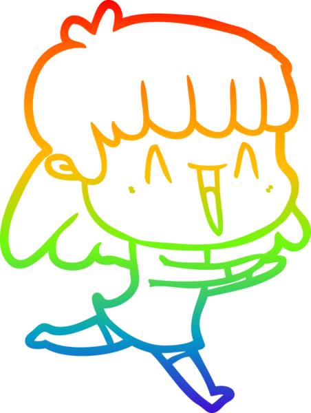 gökkuşağı gradyan çizimi bir insan tarafından çizilmiş bir karikatür kadın