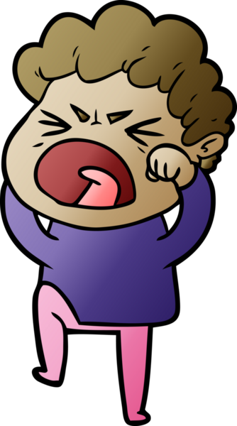 Bir insan tarafından çizilmiş öfkeli bir adam.