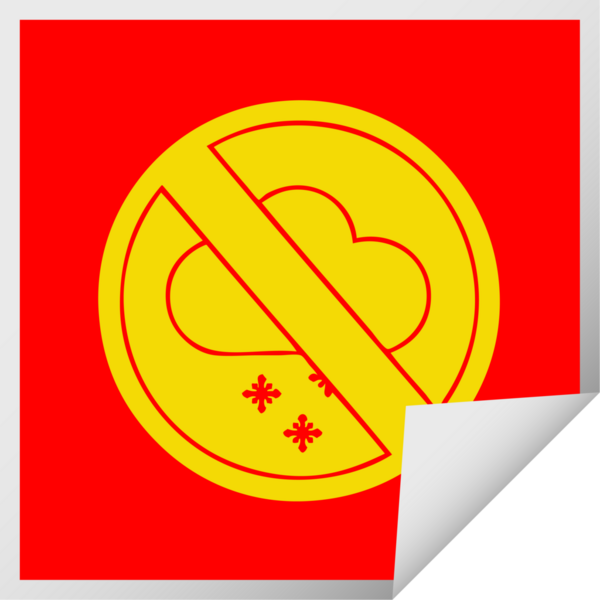 Kare kabuk soyma karikatürü. Bir insan tarafından çizilmesine izin verilen kar yok.