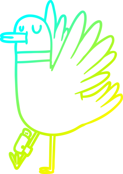 Bir insan tarafından çizilmiş kanat çırpan bir güvercin çizimi