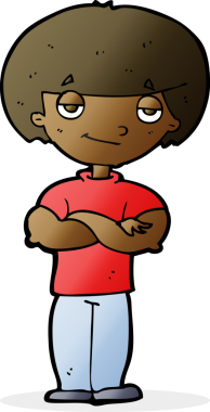 Bir insan tarafından çizilmiş kendini beğenmiş bir adam.