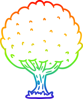 gökkuşağı gradyan çizgisi bir insan tarafından çizilmiş bir çizgi ağaç