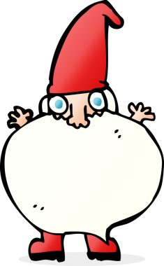 bir insan tarafından çizilmiş küçük bir Noel Baba çizgi filmi