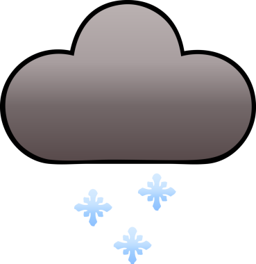 Bir insan tarafından çizilen kar bulutunun gölgeli karikatürü