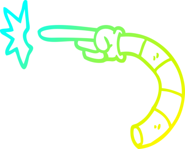 Bir insan tarafından çizilmiş bir çizgi filmin soğuk gradyan çizimi