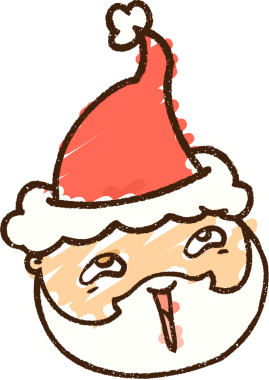 Bir insan tarafından çizilmiş Noel Baba Tebeşiri