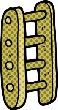 karikatür karalama uzun merdiven bir insan tarafından çizilmiş