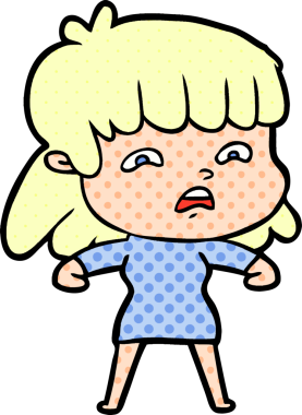 Bir insan tarafından çizilmiş endişeli bir karikatür.