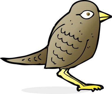 Bir insan tarafından çizilmiş bahçe kuşu.