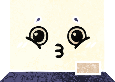 Bir insan tarafından çizilmiş beyaz bir panonun retro çizim tarzı karikatürü