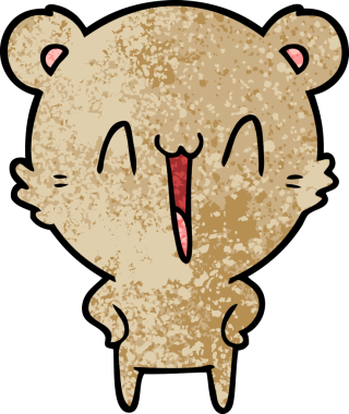 Bir insan tarafından çizilmiş bir çizgi film karakteri.