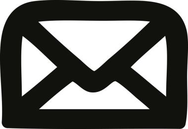 bir insan tarafından çizilmiş zarf harf simgesi