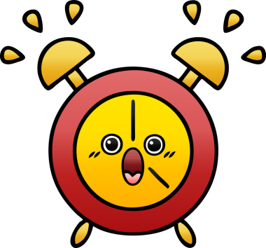 Bir insan tarafından çizilmiş alarm saatinin gölgeli çizimi