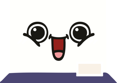 Bir insan tarafından çizilmiş beyaz bir panonun düz renkli retro karikatürü