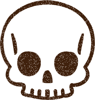 Ürkütücü Kafatası Kömürü Bir insan tarafından çizilmiş