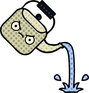 Bir insan tarafından çizilmiş bir çaydanlık çizgi filmi.